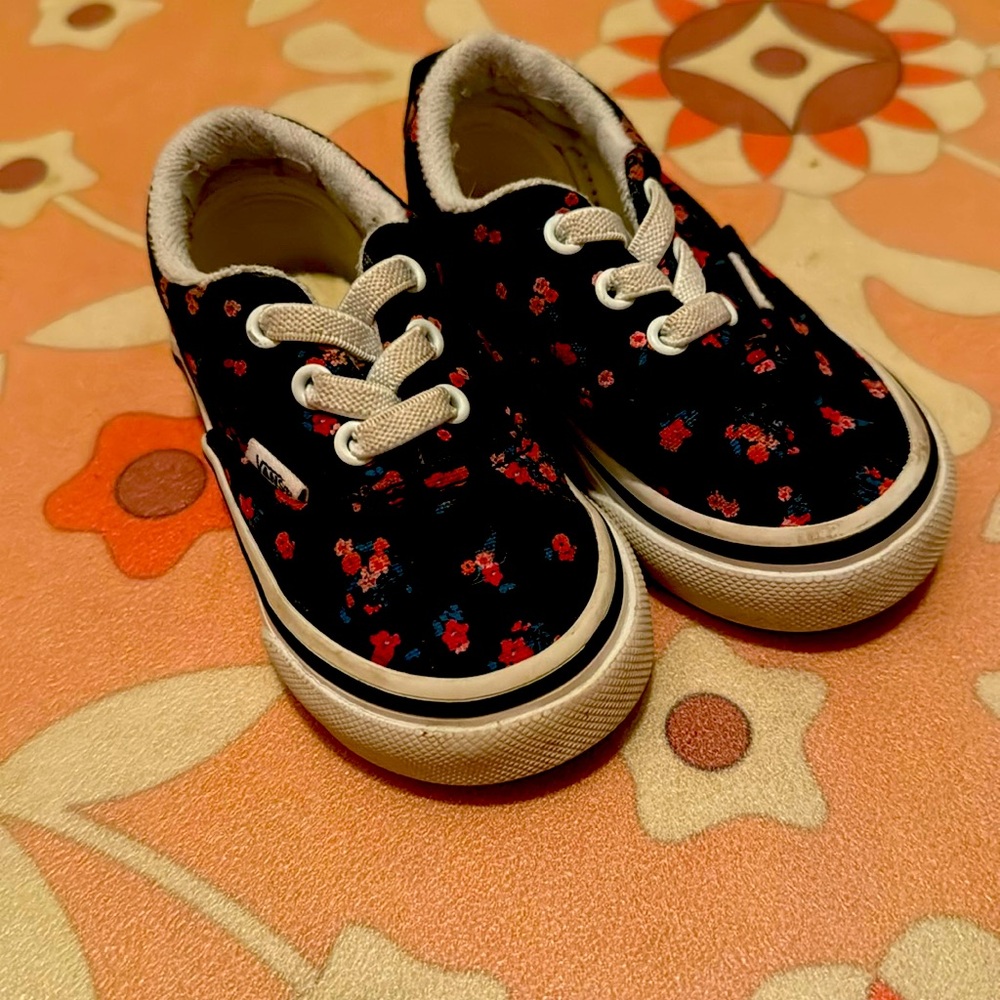 Vans floral slip on, Toddler 4